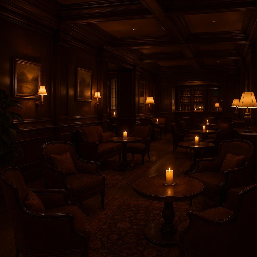 Candlelit luxury atmosphere at The NoMad Hotel lounge