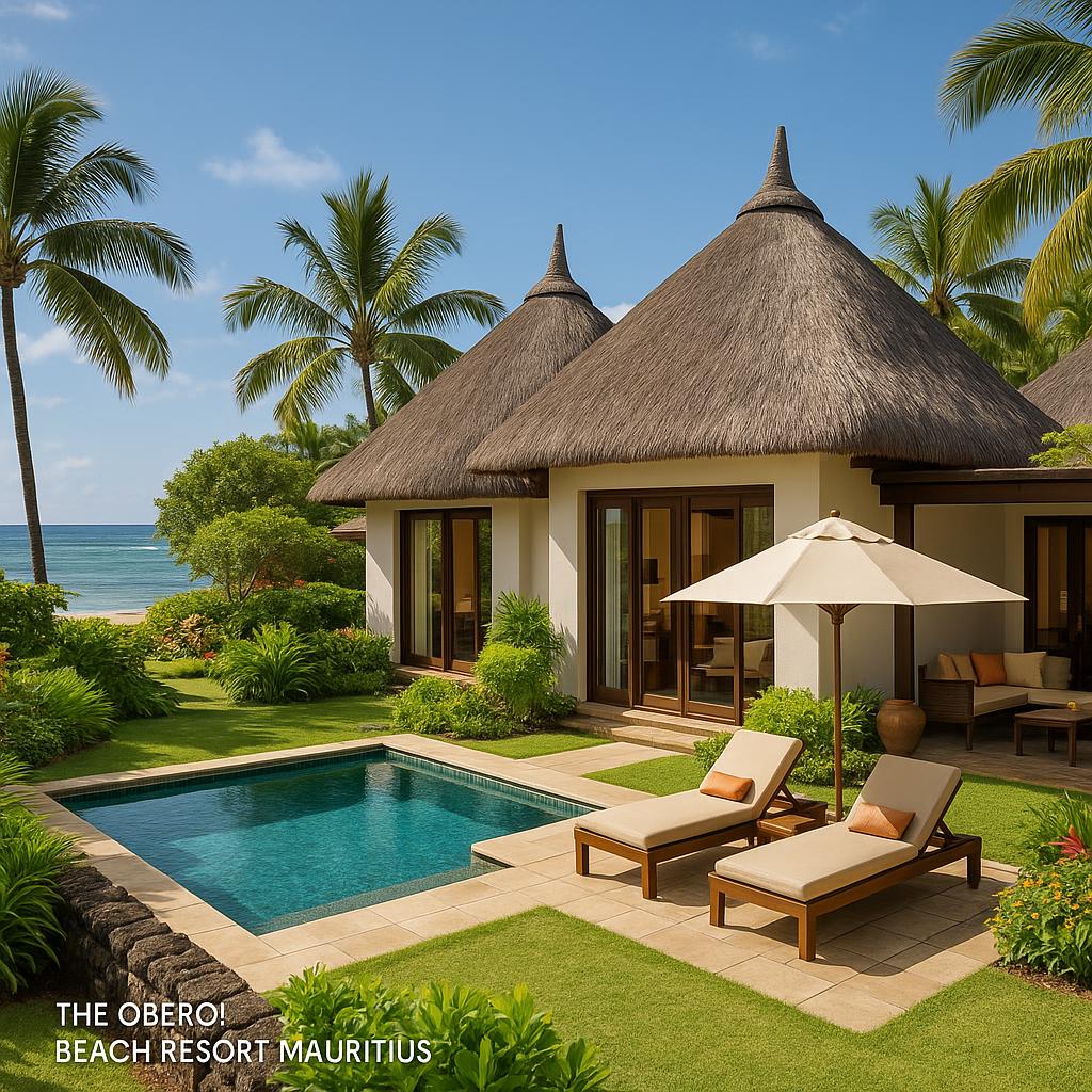 Oberoi Beach Resort Mauritius luxury villa by the calm beach