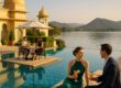 Poolside luxury and lake view at The Oberoi Udaivilas