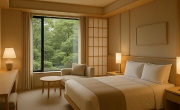The Okura Tokyo elegant guest room with Japanese minimalist decor