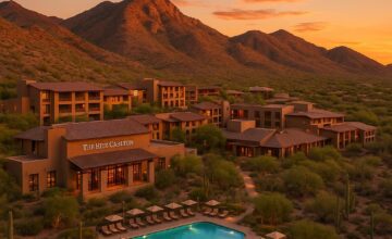 The Ritz-Carlton, Dove Mountain resort surrounded by Tucson desert landscape