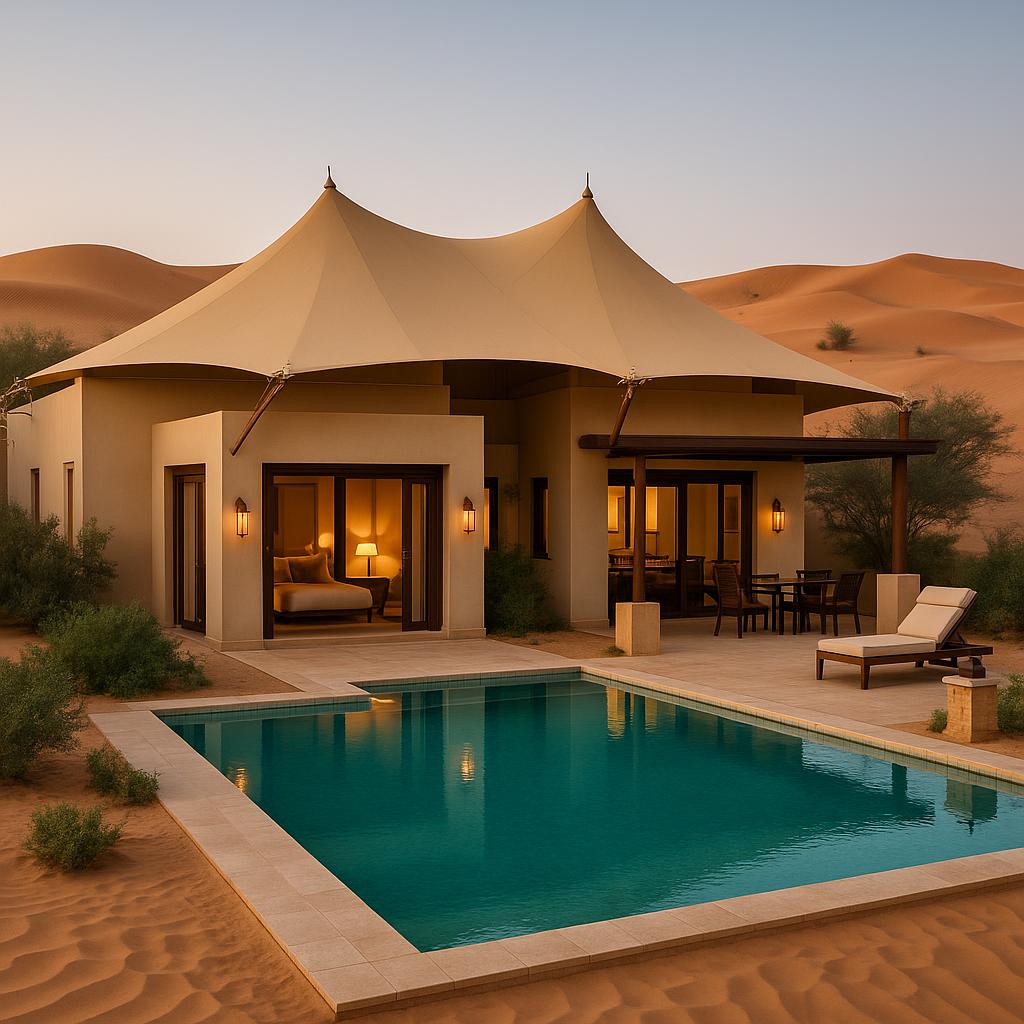 Luxurious desert villa with private pool at The Ritz-Carlton Al Wadi Desert