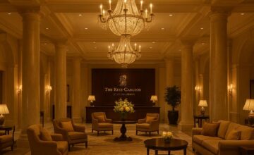 Elegant lobby of The Ritz-Carlton San Francisco