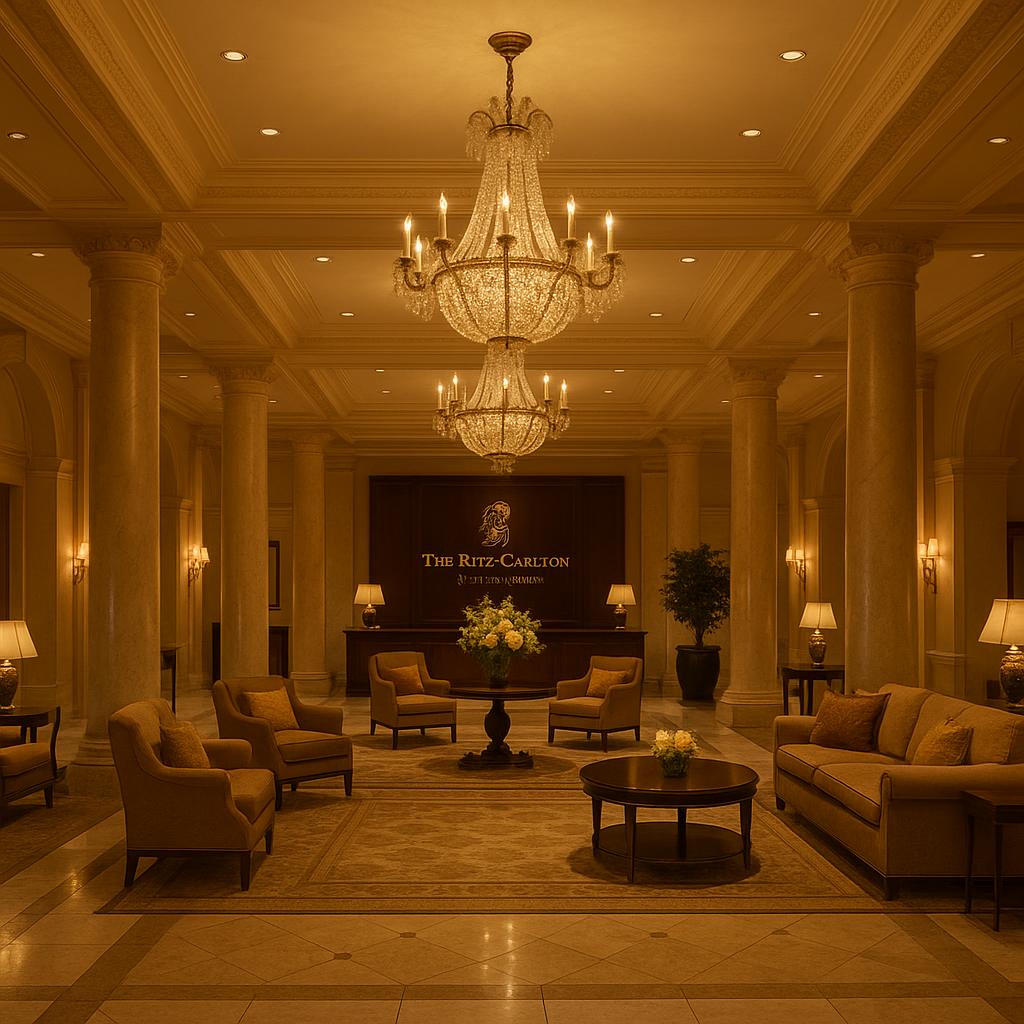 Elegant lobby of The Ritz-Carlton San Francisco
