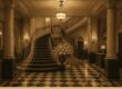 Historic lobby of The Savoy with grand staircase and Art Deco design