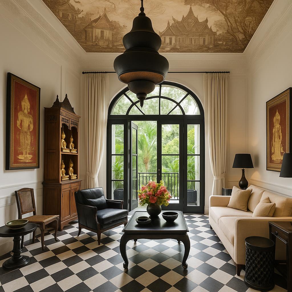 Designer room blending Thai aesthetics and modern comfort at The Siam