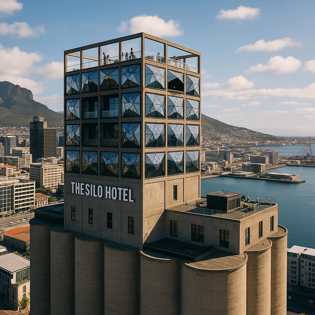 The Silo Hotel Cape Town glass cube atop grain silo with panoramic city views