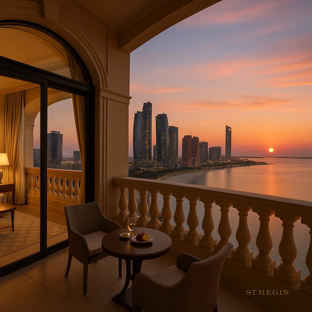 Corniche waterfront view from St. Regis Abu Dhabi suite