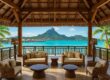 The iconic St. Regis Bora Bora Resort lobby with panoramic lagoon views
