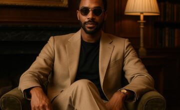 A calm, charismatic individual with celebrity-style sophistication.