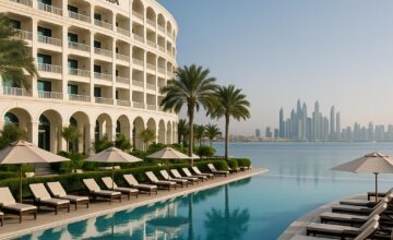 Waldorf Astoria Dubai Palm Jumeirah pool and view