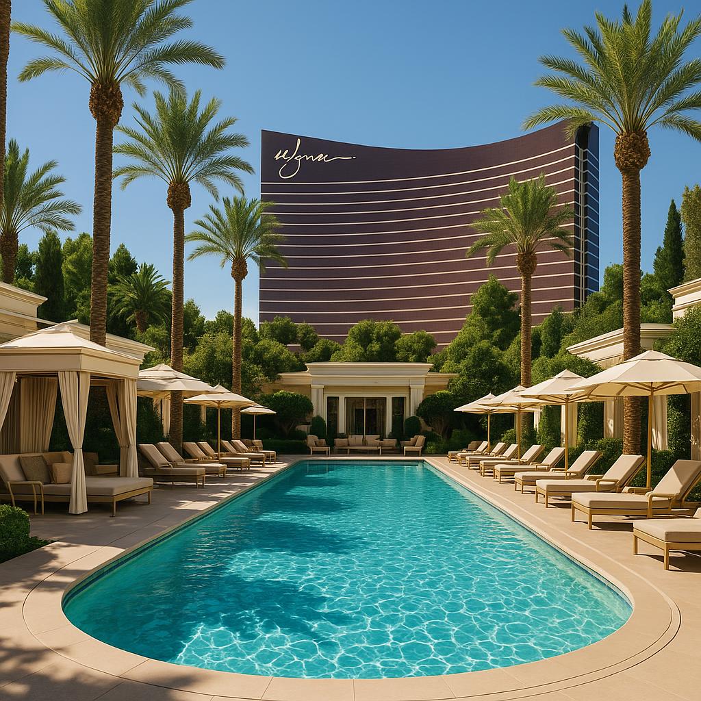 Wynn Las Vegas luxurious outdoor pool with cabanas