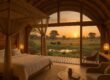 Eco-luxury suite with panoramic wildlife view at andBeyond Sandibe