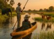 Mokoro canoe safari in Okavango Delta Botswana