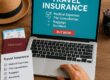 Person choosing travel insurance online with checklist