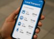 Traveler using local transport app