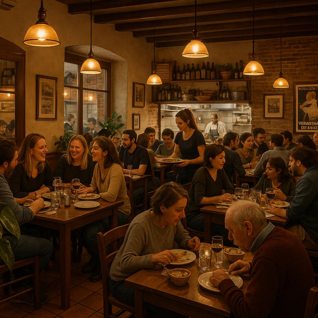 Cozy small family-run restaurant with local diners