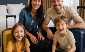 Family Packing Together for Trip