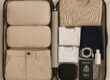 Efficiently packed carry-on suitcase for long trip