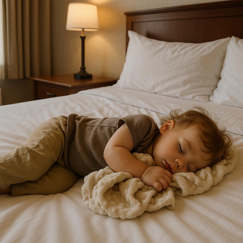 How to Travel with Toddlers and Maximize Rest on the Go 2 Toddler napping with favorite blanket