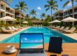 High-speed Wi-Fi at a luxury all-inclusive resort