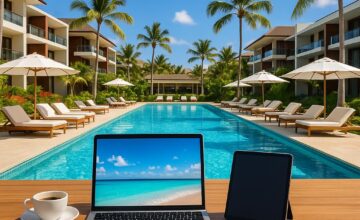 High-speed Wi-Fi at a luxury all-inclusive resort