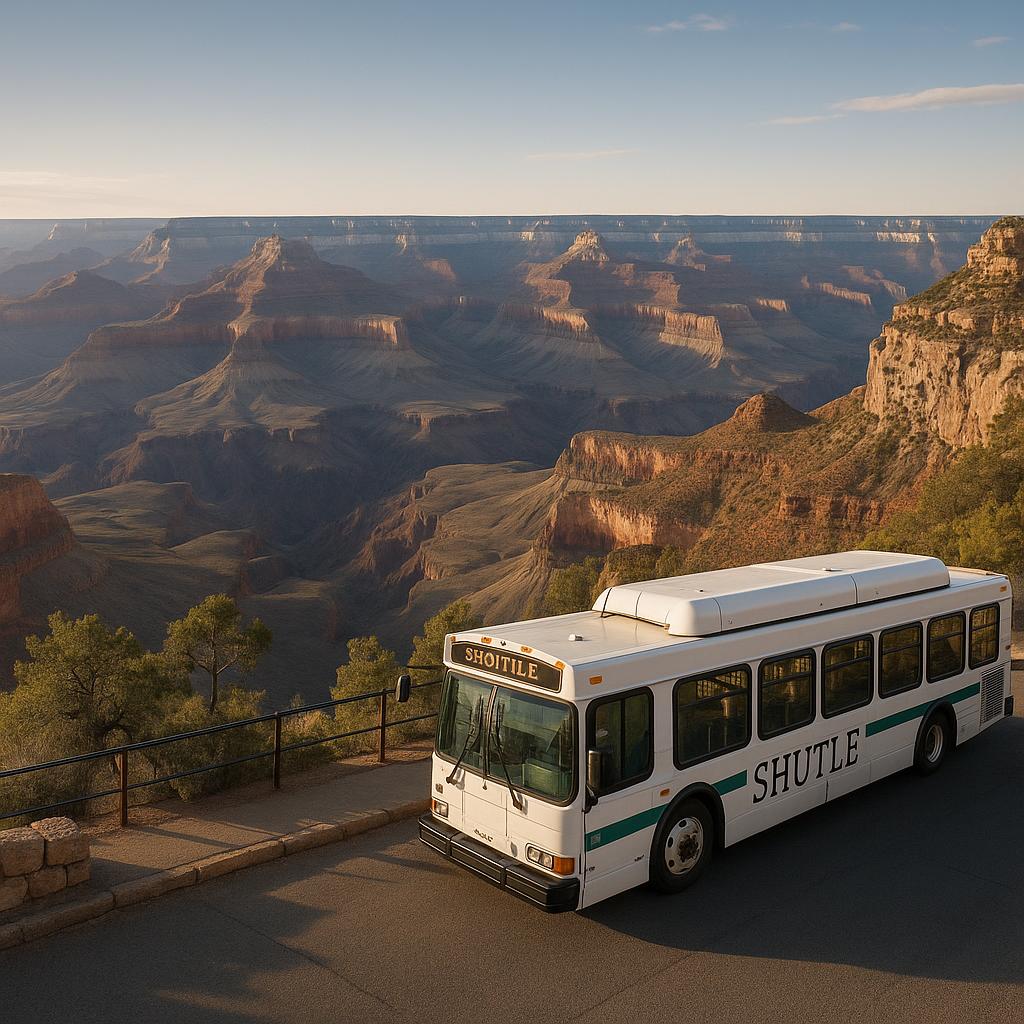 Scenic canyon viewpoint reachable by public transport
