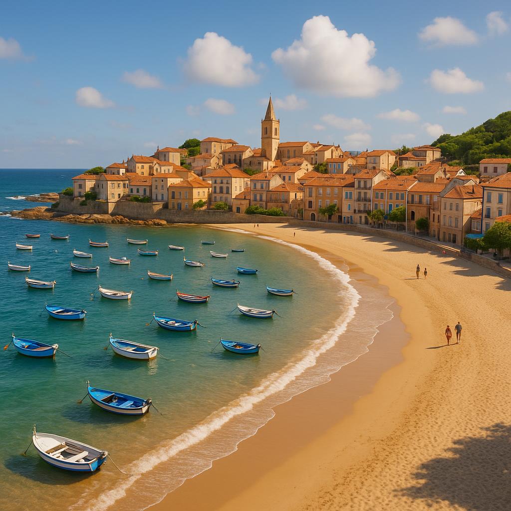 What Are the Best Coastal Towns for First-Time Visitors? 2 Charming coastal town with sandy beaches and boats
