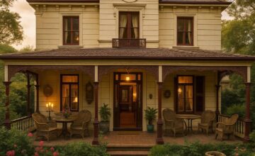 Victorian Manor Guesthouse exterior with garden