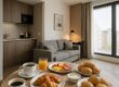Breakfast included in a long-stay aparthotel suite