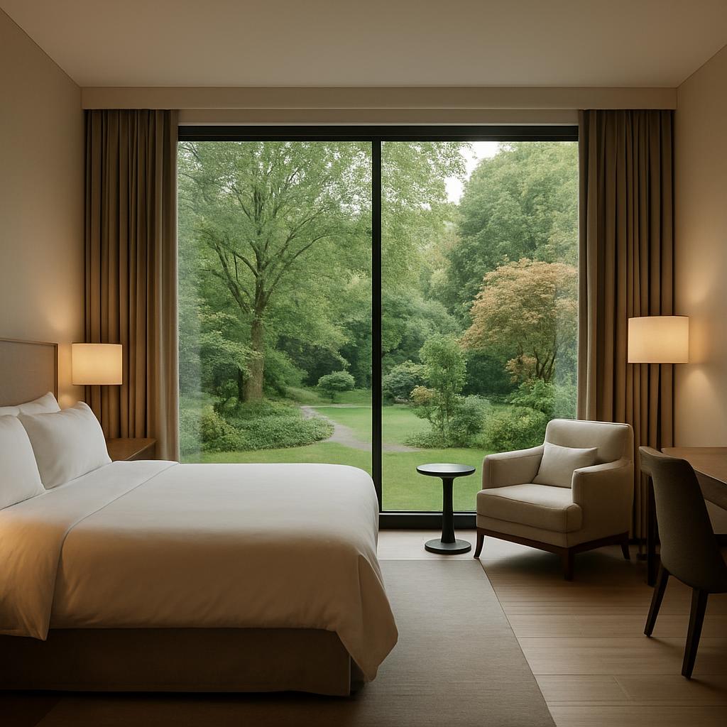 Quiet hotel room for light sleepers