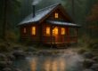 Soundproof insulated cabin near hot springs