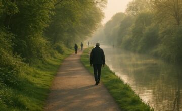 Peaceful canal-side stroll in lesser-known route