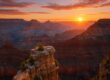 Mather Point sunrise panoramic view at Grand Canyon