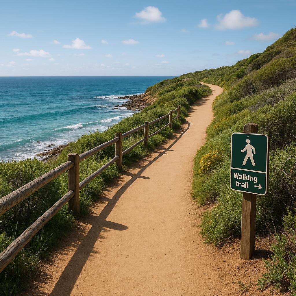 Scenic gentle coastal walking trail