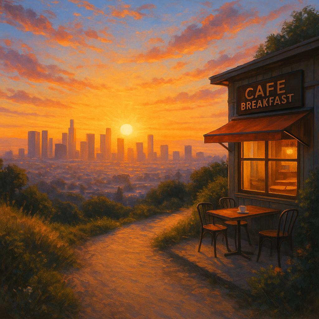 Sunrise city hike with breakfast reward