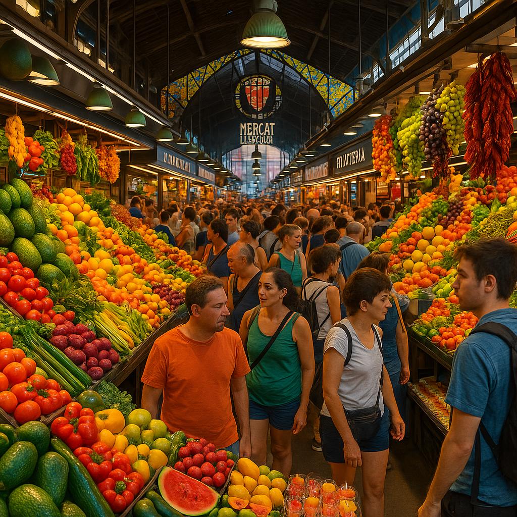 Which Food Regions Are Easiest to Explore on a 3-Day Trip? 2 La Boqueria market in Barcelona with fresh food and crowds