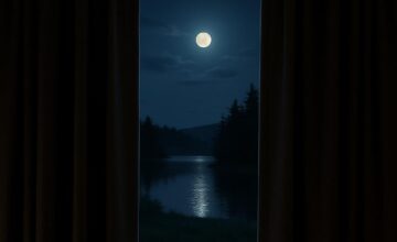 Hotel room with blackout curtains closed at night