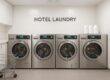 Modern hotel laundry facilities for extended stay guests