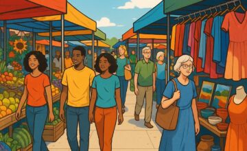 Beginner-friendly market with clear layout and visitors