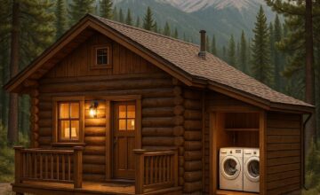 Cozy mountain cabin with private laundry and scenic mountain surroundings