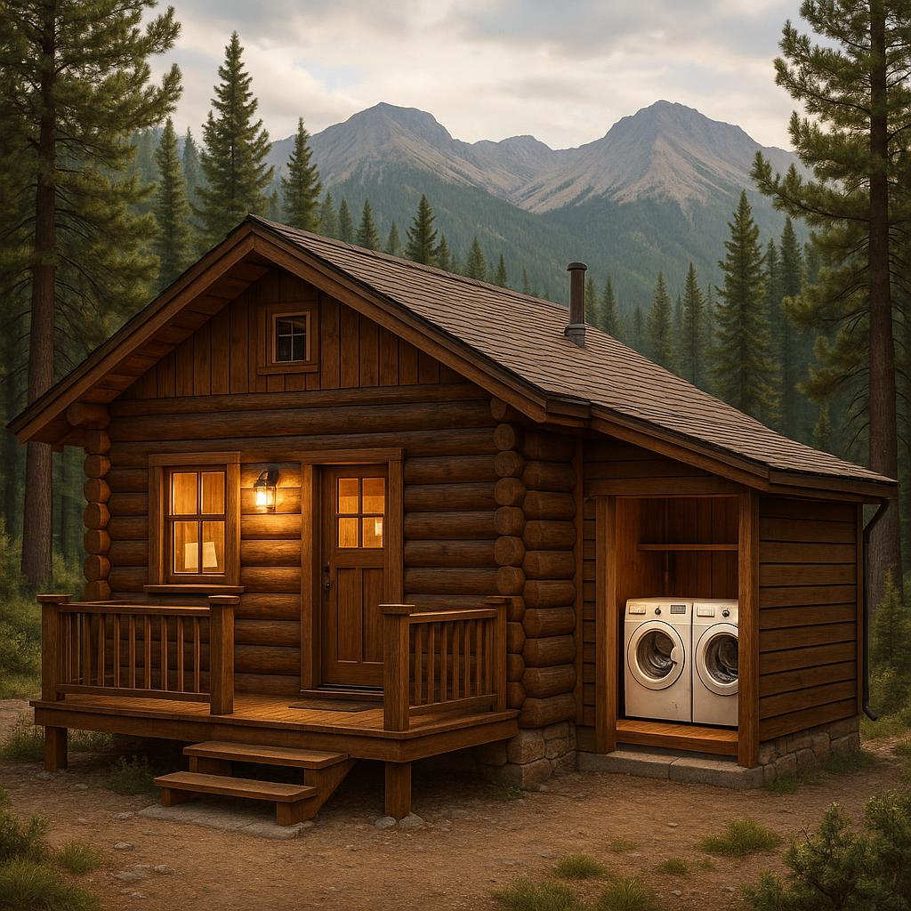 Cozy mountain cabin with private laundry and scenic mountain surroundings