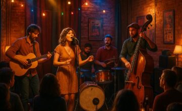 Intimate live music scene in a cozy venue