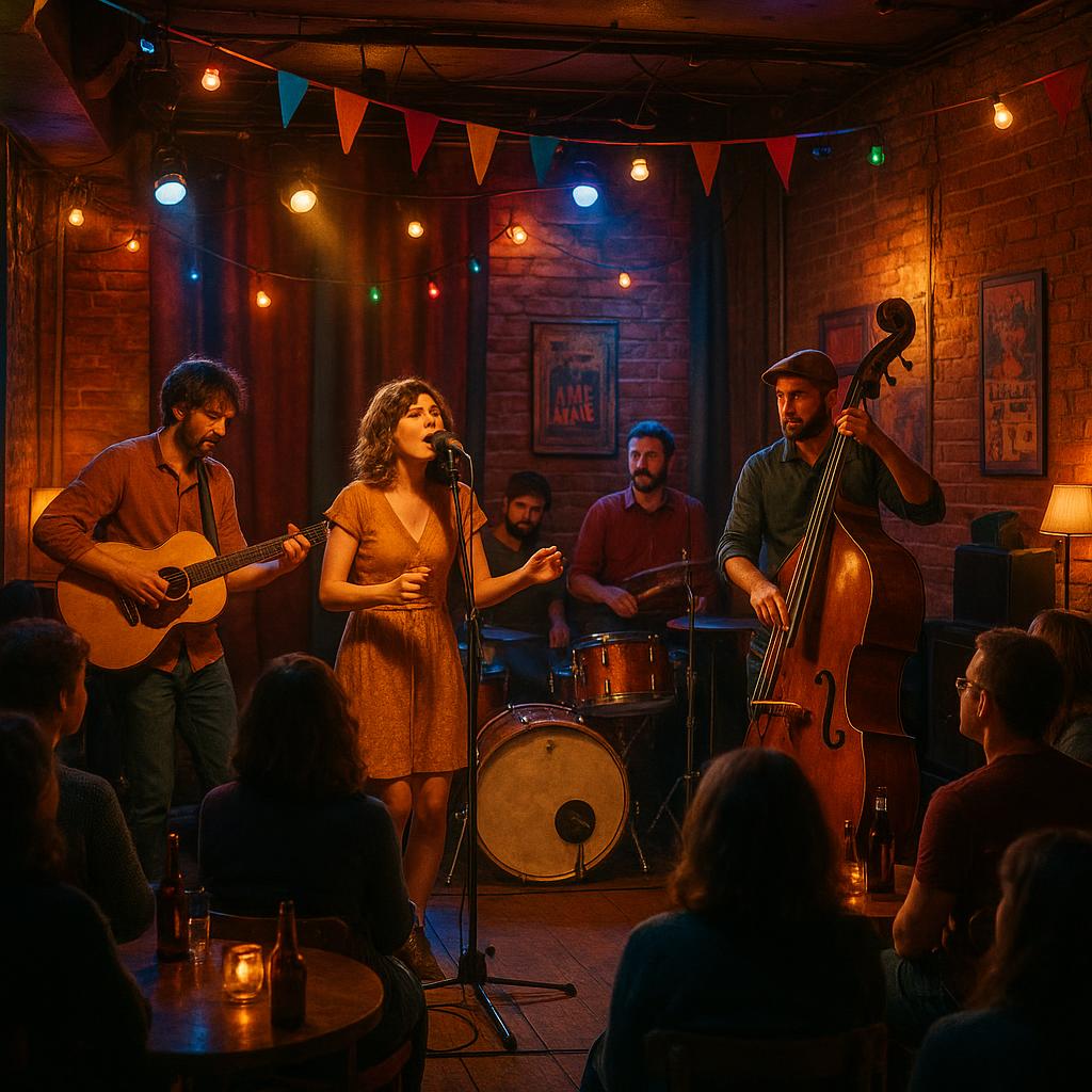 Intimate live music scene in a cozy venue