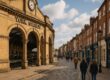 York railway station with pedestrian-friendly streets