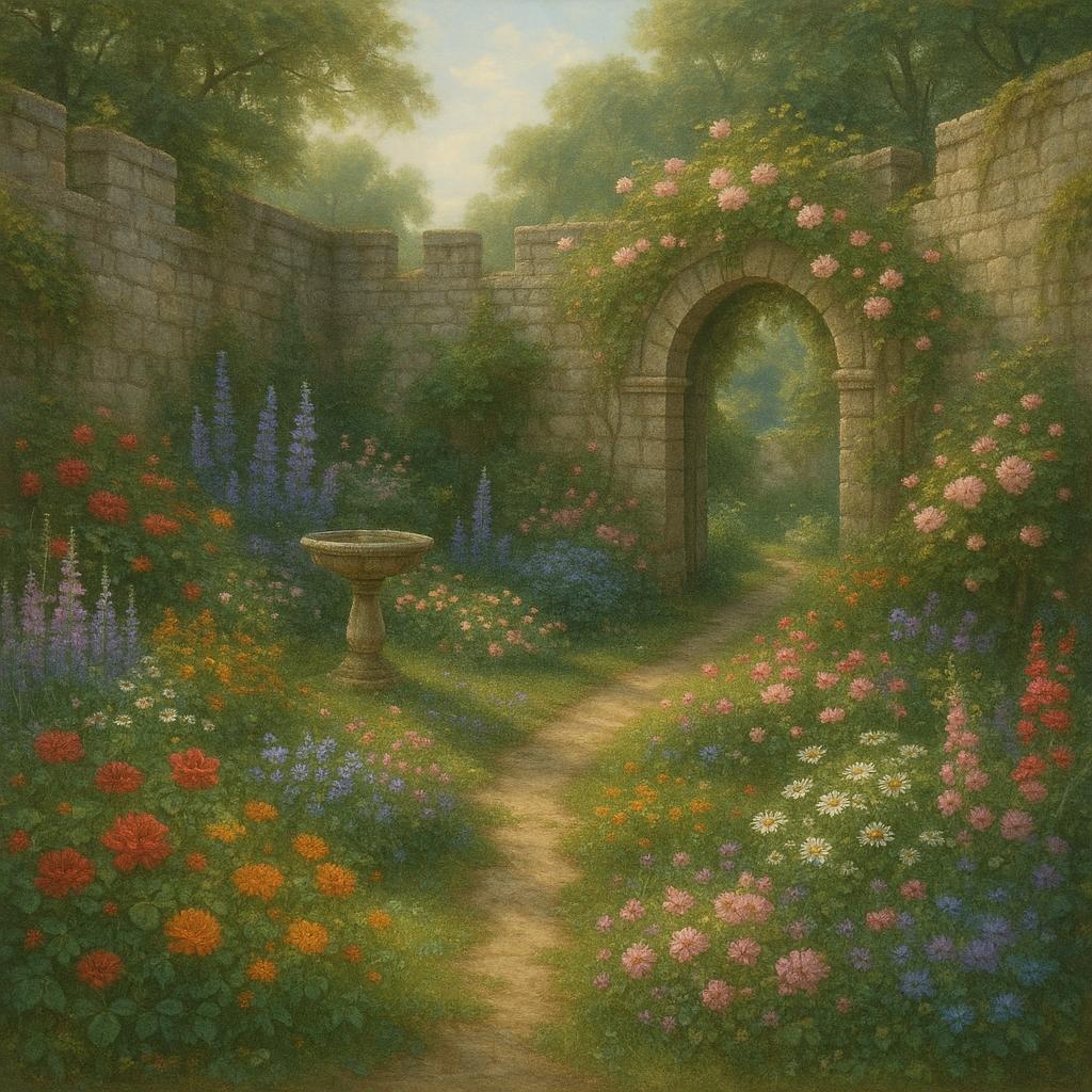 Which Secret Gardens for First-Time Visitors Are Worth the Detour? 2 Secret garden featuring blooming flowers amid peaceful medieval stone walls