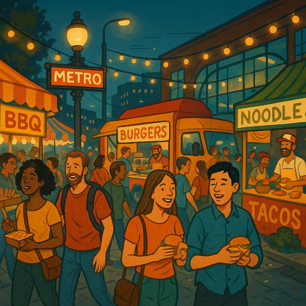 Which Street-Food-Only Days Work Best Without a Car? 2 Street food festival at metro station