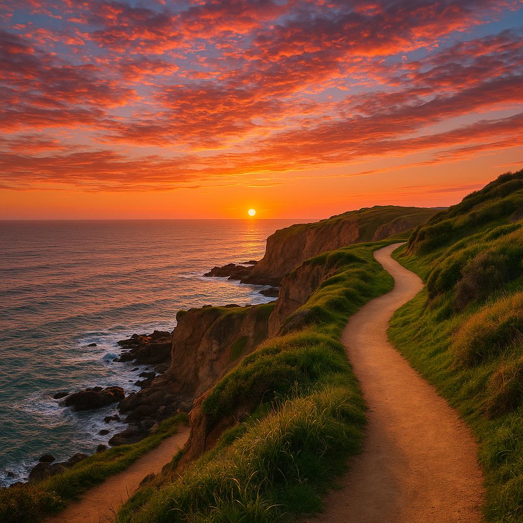 Sunset Cliff Walk with Ocean Views